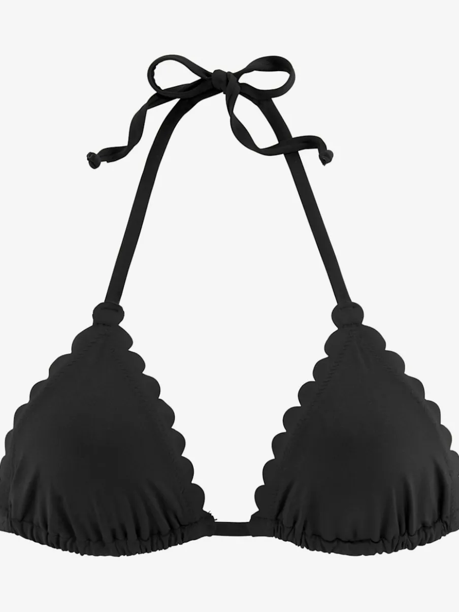 Haut de bikini triangle avec bonnets amovibles en microfibre douce