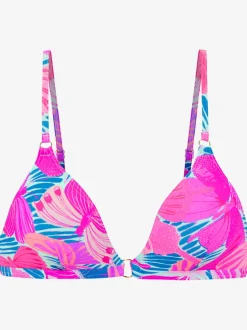 Haut de bikini triangle avec imprimé floral tropical
