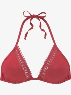 Haut de bikini triangle avec motif ajouré décoratif