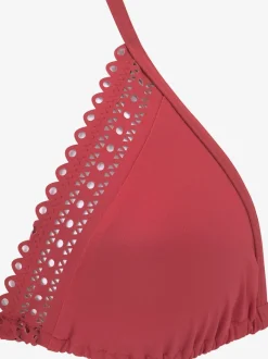 Haut de bikini triangle avec motif ajouré décoratif