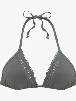 Haut de bikini triangle avec motif ajouré décoratif