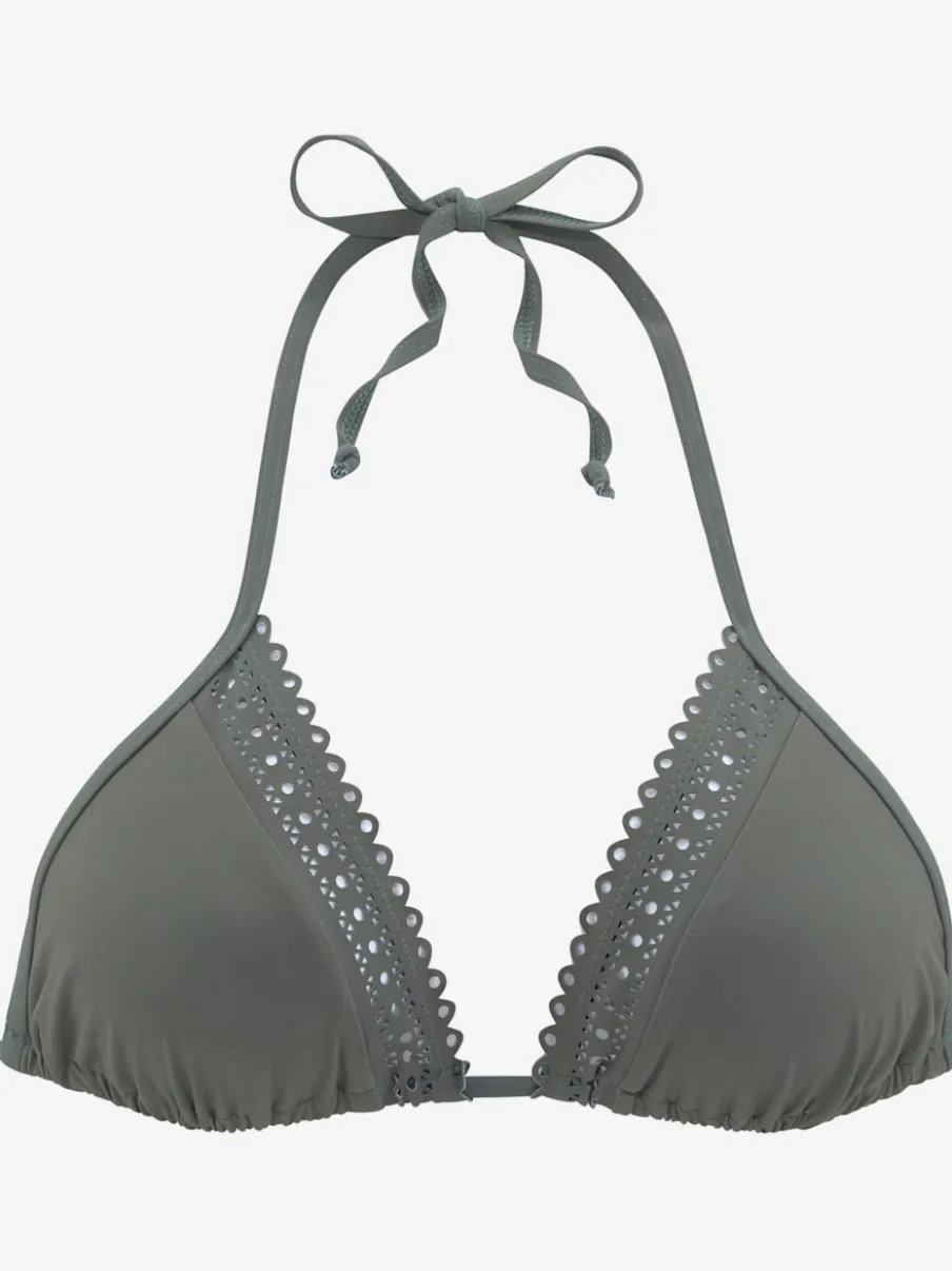 Haut de bikini triangle avec motif ajouré décoratif