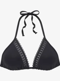 Haut de bikini triangle avec motif ajouré décoratif
