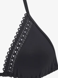 Haut de bikini triangle avec motif ajouré décoratif