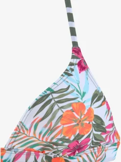Haut de bikini triangle avec motifs fleuris à porter selon envies