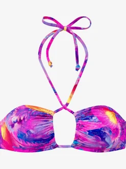 Haut de bikini triangle à bretelles réglables et bonnets amovibles
