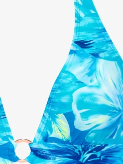 Haut de bikini triangle à imprimé floral avec bretelles