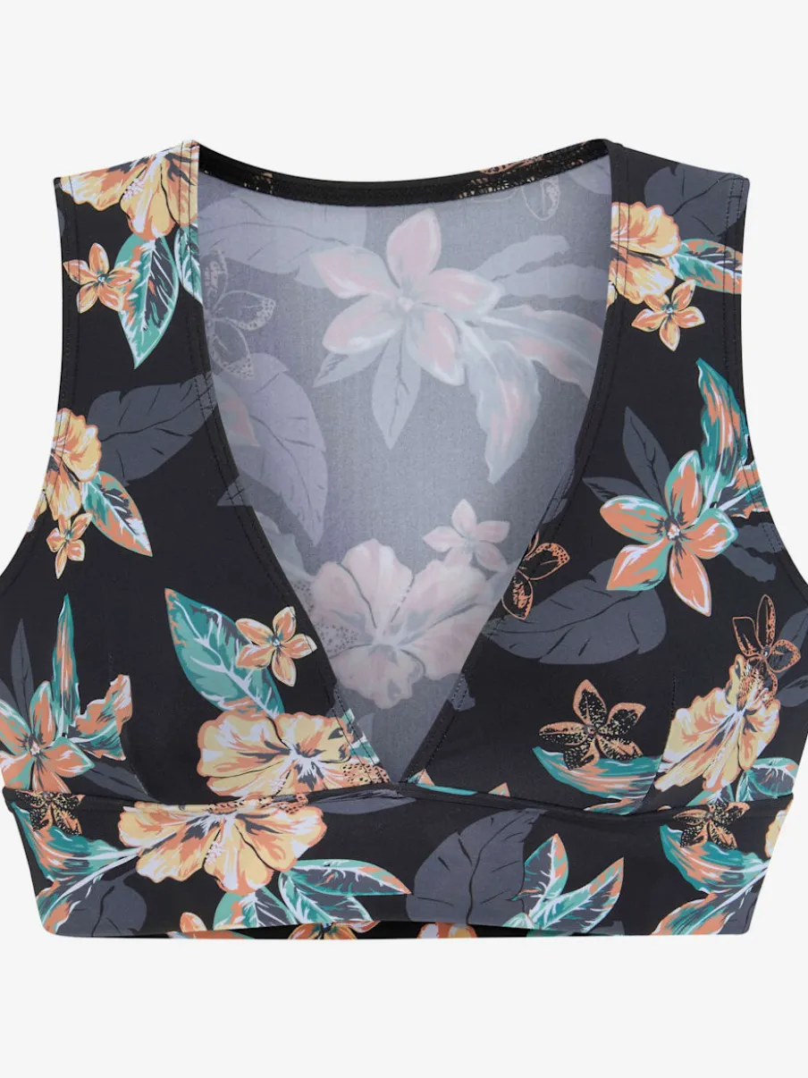 Haut de bikini triangle à motif floral avec bonnets amovibles