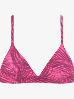 Haut de bikini triangle à motifs palmiers avec bonnets amovibles