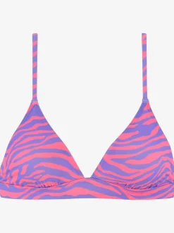 Haut de bikini triangle à motif animal avec bonnets amovibles