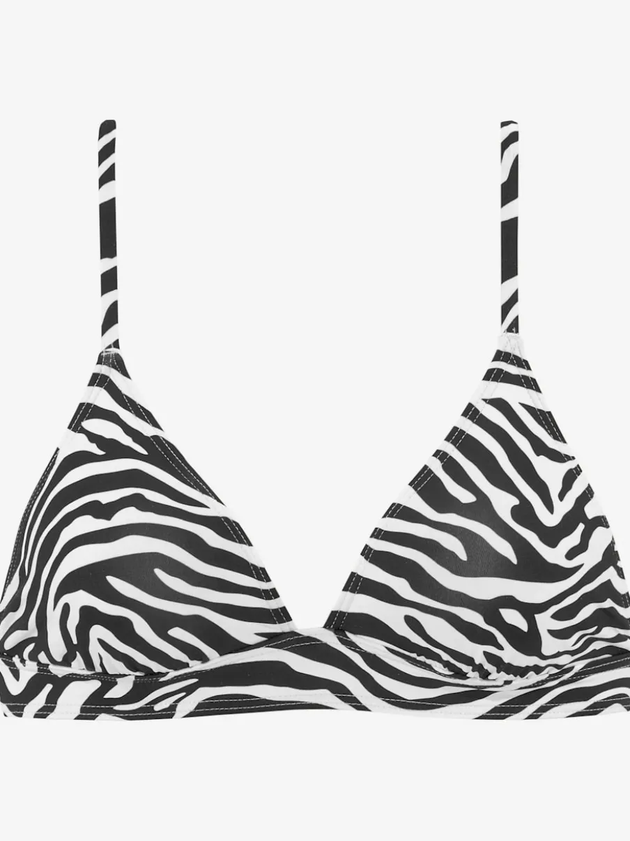 Haut de bikini triangle à motif animal avec bonnets amovibles