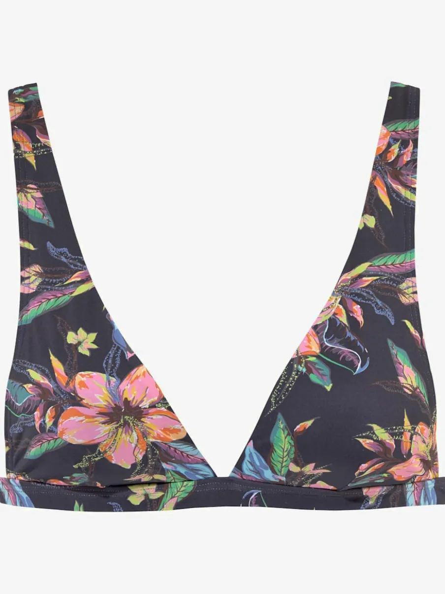 Haut de bikini triangle à motifs floraux avec bonnets amovibles et bretelles réglables