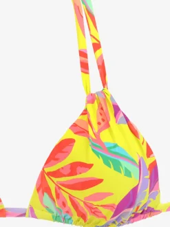 Haut de bikini triangle motif floral entièrement unique et ajustable