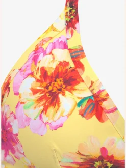 Haut de bikini triangle à motifs floraux amovibles