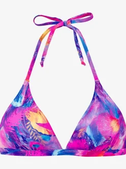 Haut de bikini triangle à motifs floraux avec bonnets amovibles