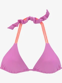 Haut de bikini triangle à nouer en microfibre douce