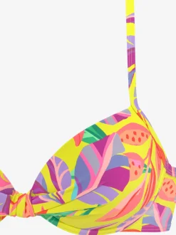 Haut de maillot à armatures motif floral unique ajustable