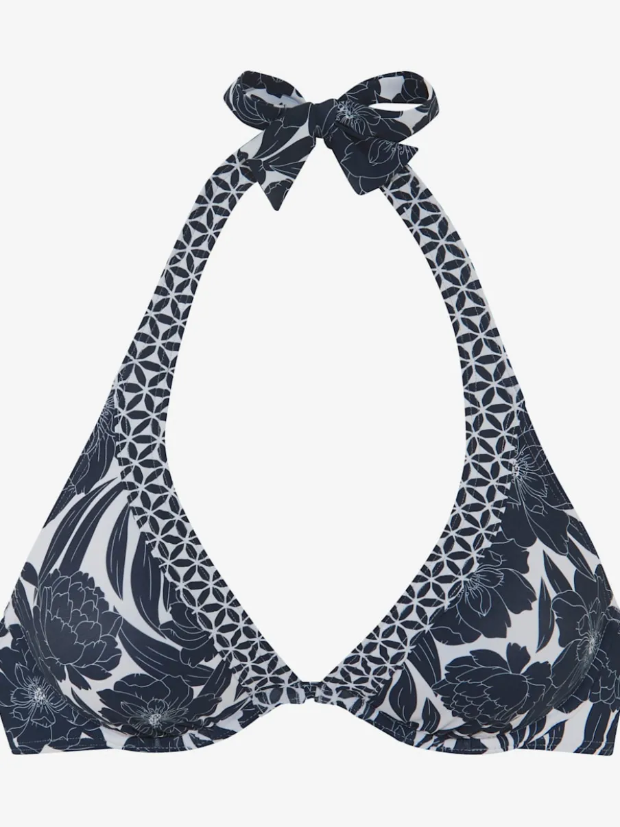 Haut de maillot à armatures noué imprimé floral recyclable