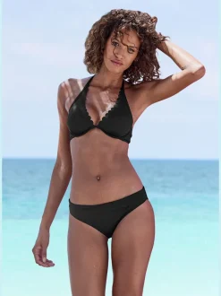 Haut de maillot avec armatures et bordure cocotte à nouer