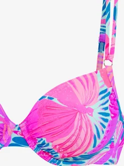 Haut de maillot avec imprimé bonnets amovibles réglables