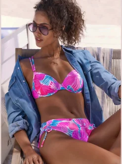 Haut de maillot avec imprimé bonnets amovibles réglables