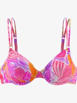Haut de maillot avec imprimé bonnets amovibles réglables