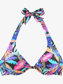 Haut de maillot de bain à armatures à motifs floraux