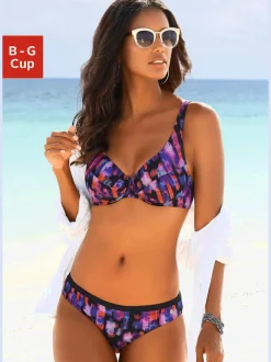 Haut de maillot de bain à armatures avec bretelles réglables et renfort gainant sur les bonnets