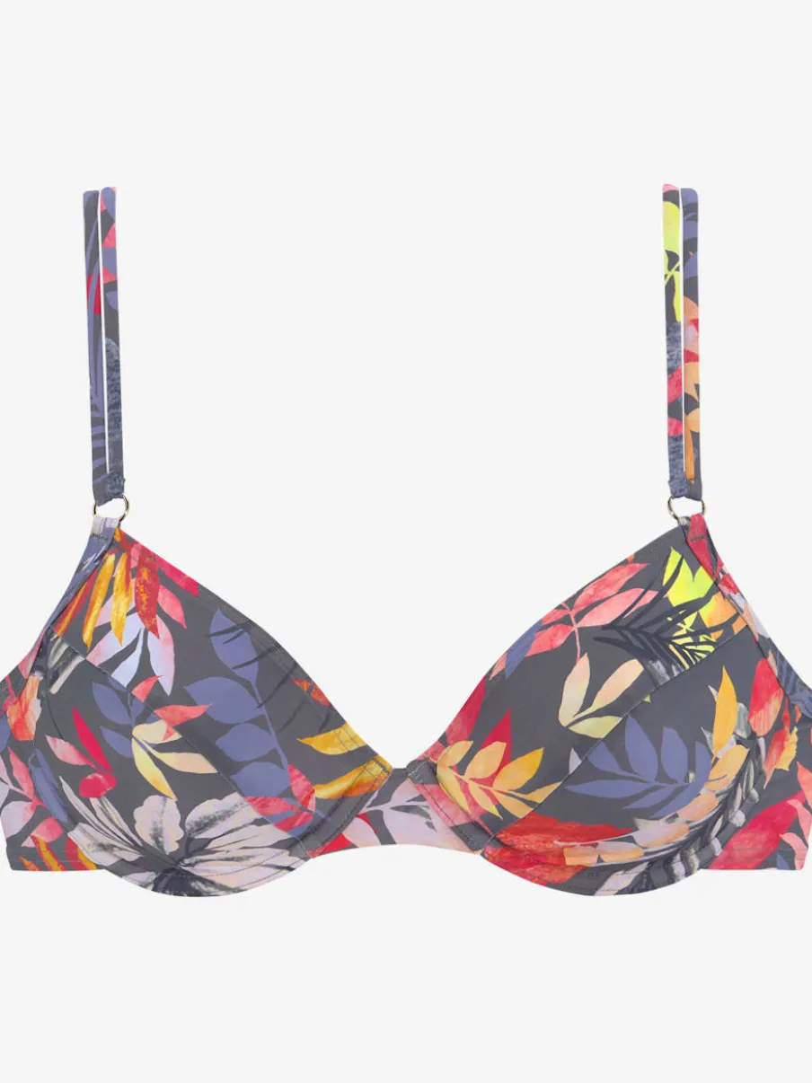 Haut de maillot de bain à armatures imprimé ajustable