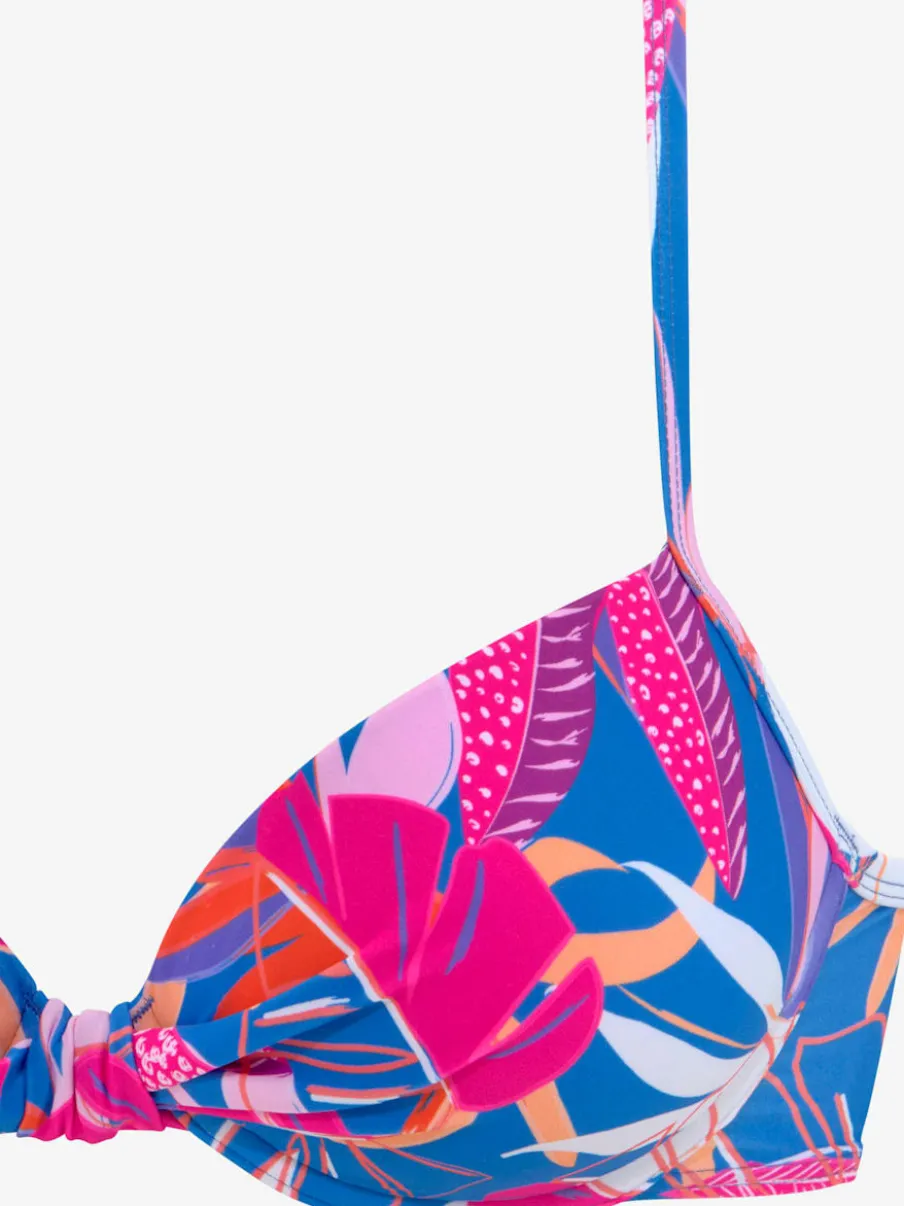 Haut de maillot de bain à armatures avec motifs floraux
