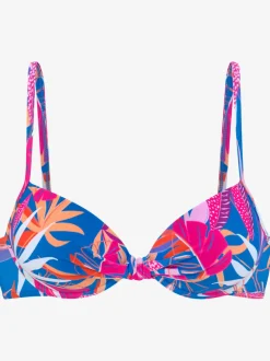 Haut de maillot de bain à armatures avec motifs floraux