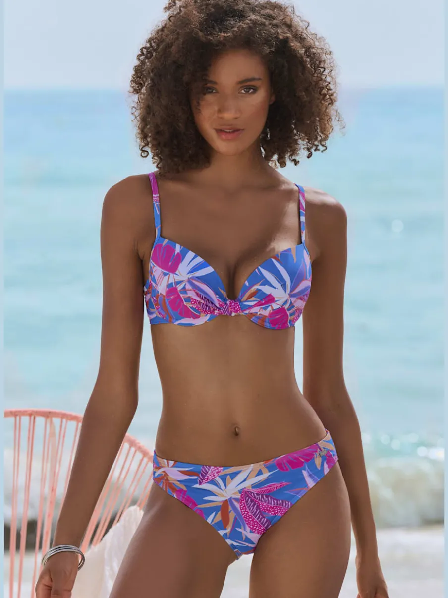 Haut de maillot de bain à armatures avec motifs floraux