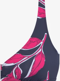 Haut de maillot de bain à armatures imprimé floral ajustable