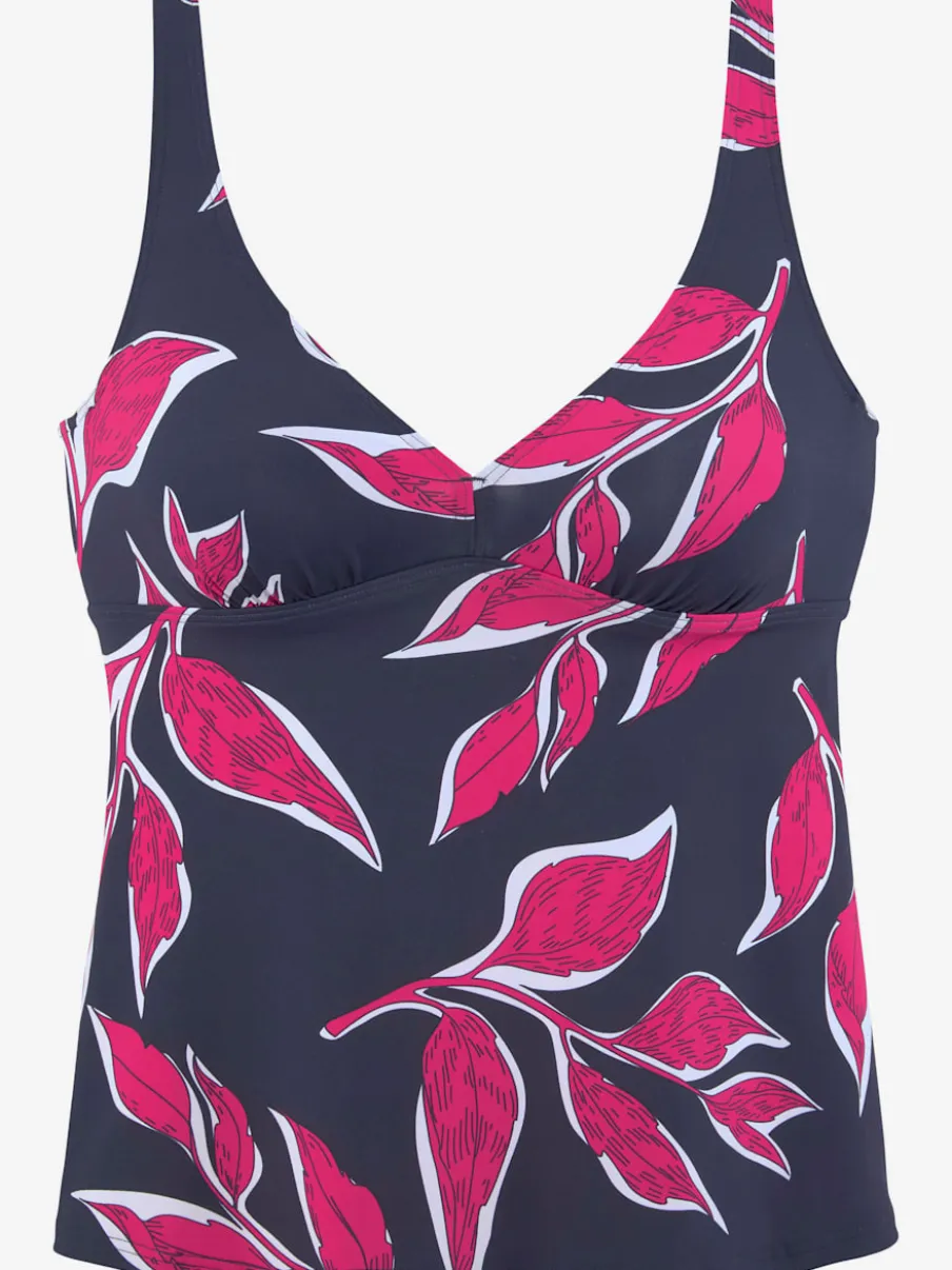 Haut de maillot de bain à armatures imprimé floral ajustable