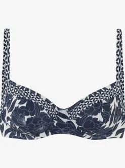 Haut de maillot de bain à armatures imprimé floral ajustable