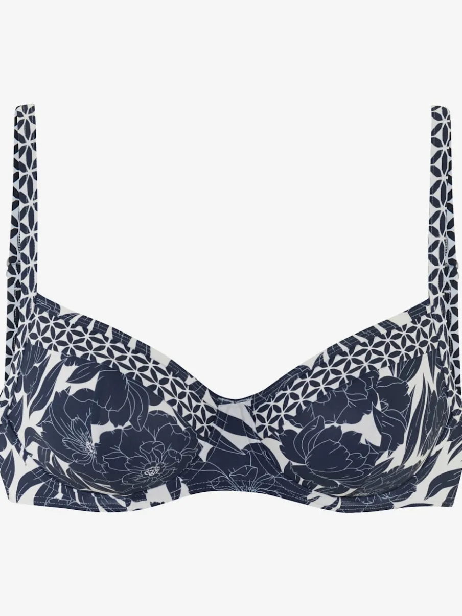 Haut de maillot de bain à armatures imprimé floral ajustable