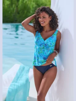 Haut de maillot de bain à armatures avec imprimé floral
