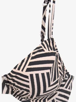 Haut de maillot de bain à armatures motif graphique ajustable