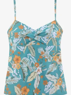 Haut de maillot de bain à armatures avec imprimé floral et bretelles réglables