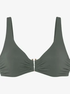 Haut de maillot de bain à armatures avec boucle décorative