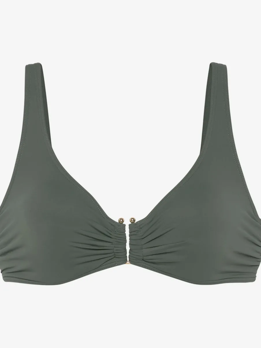 Haut de maillot de bain à armatures avec boucle décorative