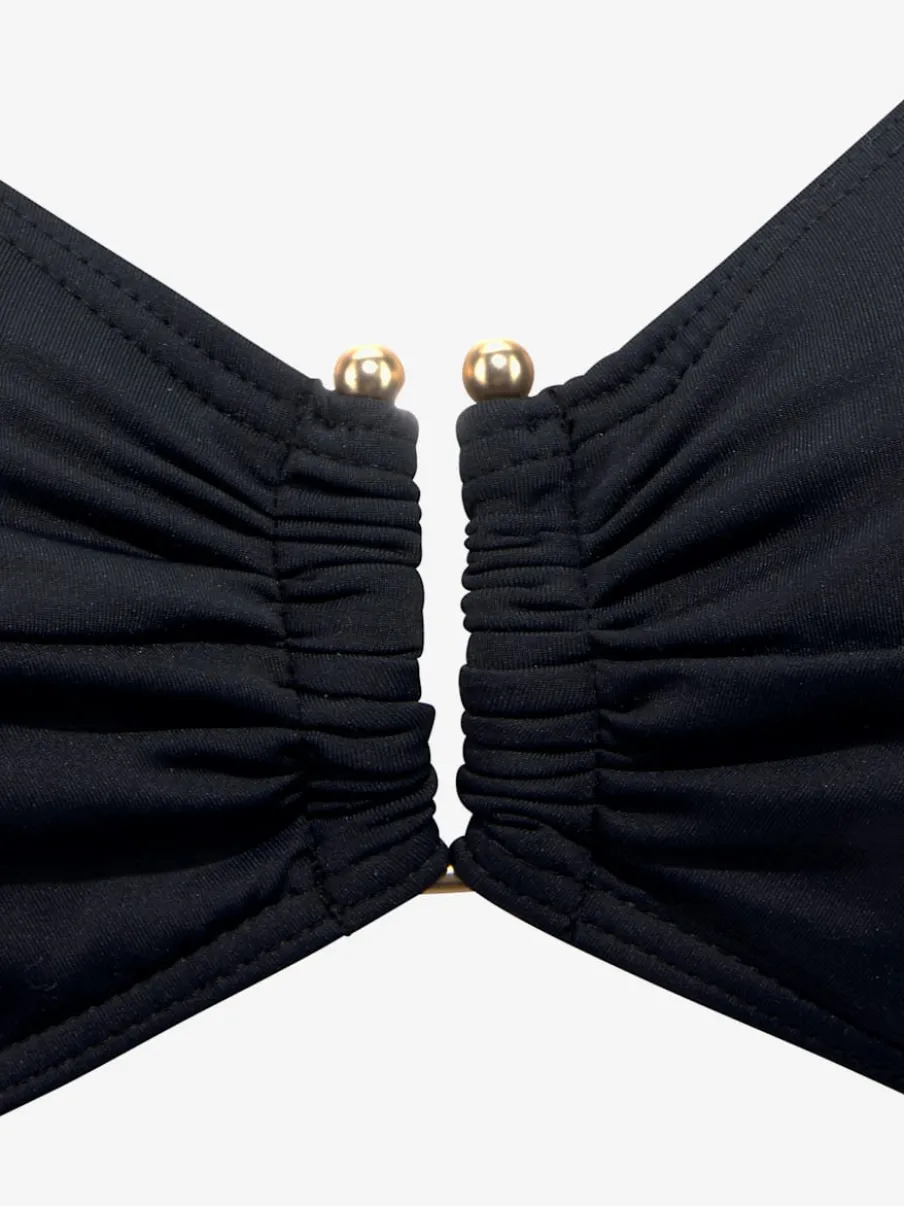 Haut de maillot de bain à armatures avec boucle décorative