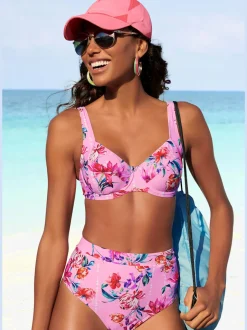 Haut de maillot de bain à armatures floral moderne