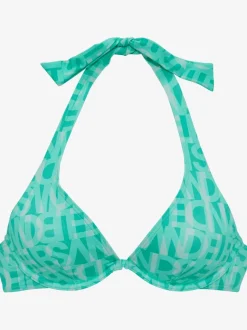Haut de maillot de bain à armatures imprimé géométrique recyclé