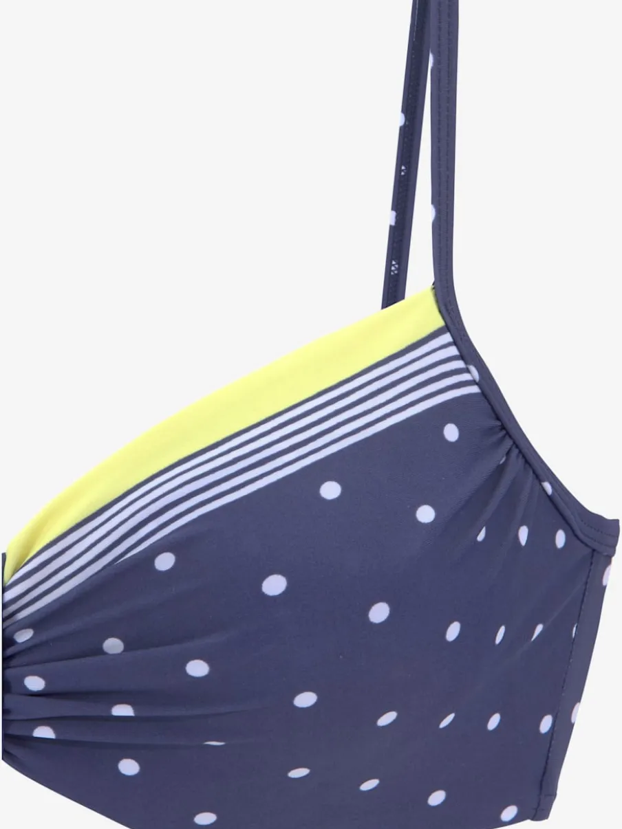 Haut de maillot de bain à armatures imprimé à pois