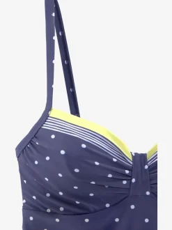 Haut de maillot de bain à armatures à pois