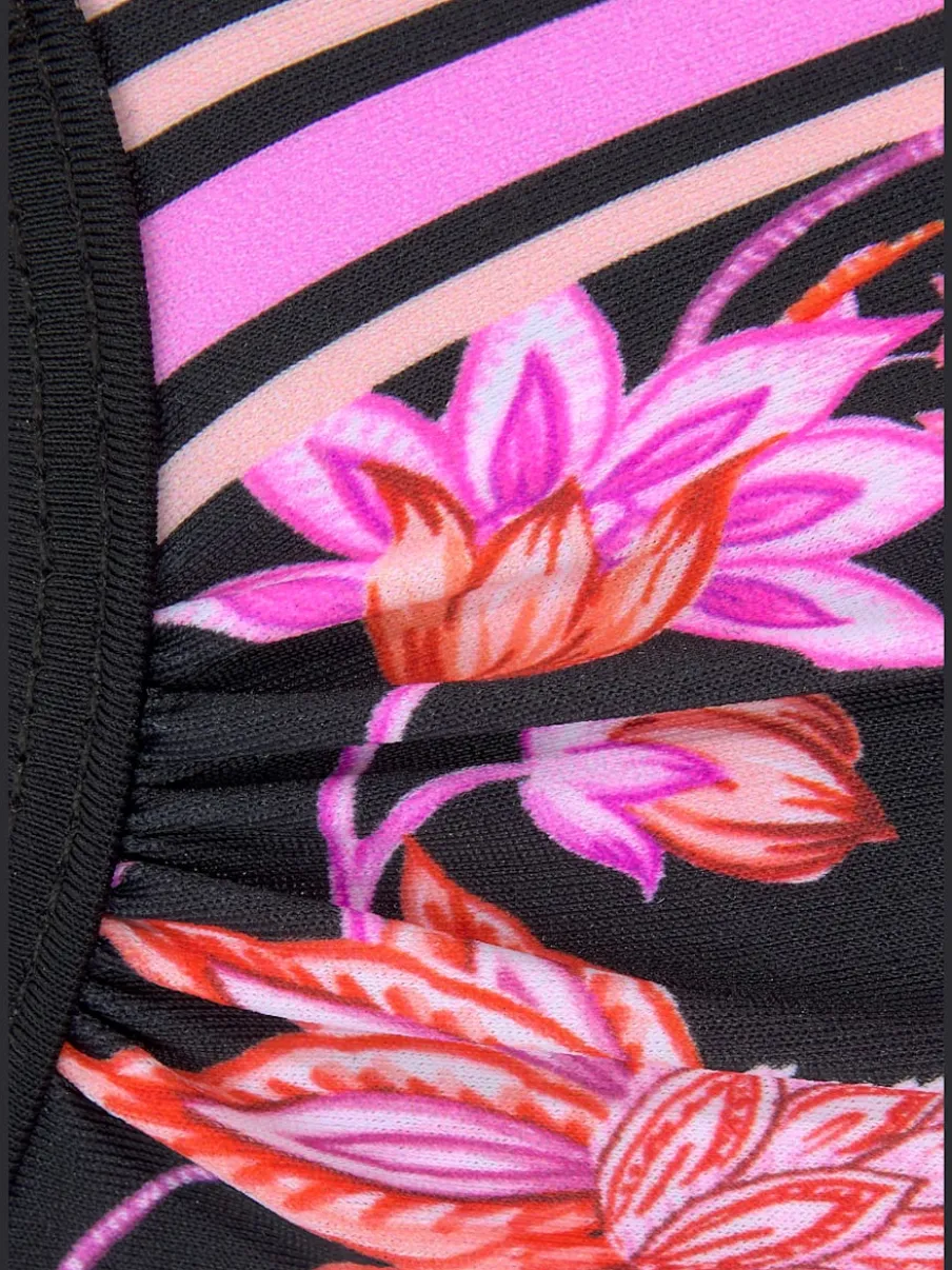 Haut de maillot de bain à armatures avec imprimé floral