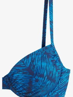 Haut de maillot de bain à armatures motifs graphiques ajustables
