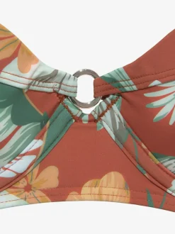 Haut de maillot de bain à armatures avec motifs floraux et bretelles réglables