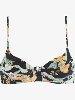 Haut de maillot de bain à armatures avec motifs floraux et bretelles réglables